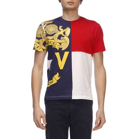 t shirt versace multicolrs strass|Men's Versace Designer T.